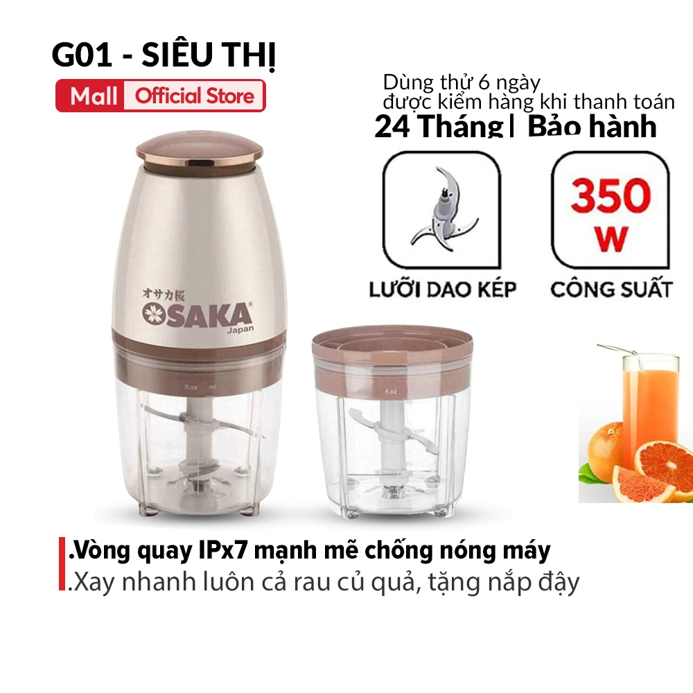 Máy Xay Sinh Tố Rau Củ Quả Cầm Tay G01 Đa Năng Sạc Tích Điện 1500Mah Bảo Hành 24 Tháng