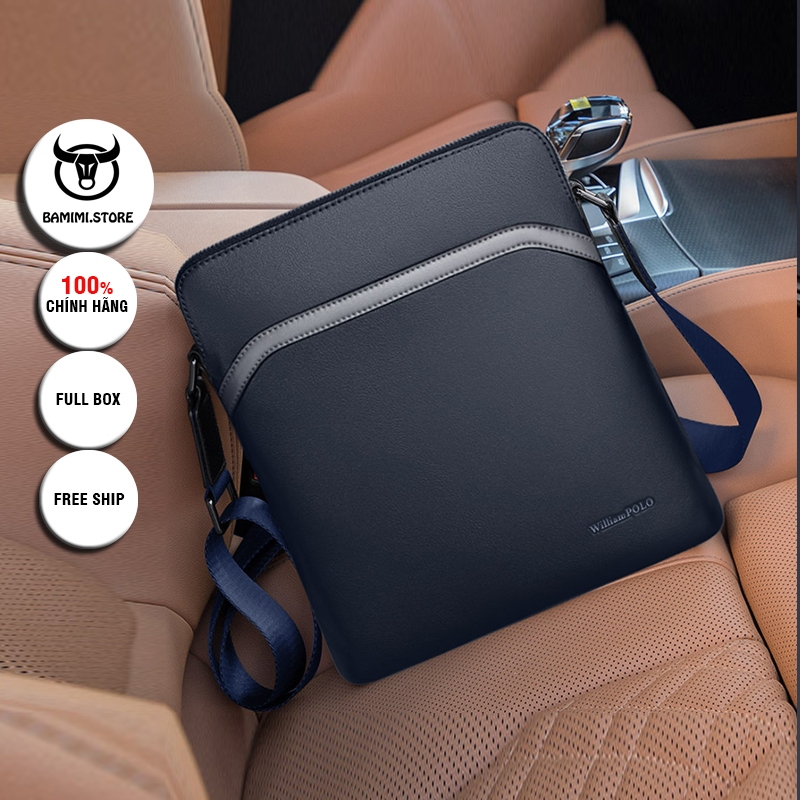 Túi đeo chéo nam WilliamPOLO chất liệu da bò POLO 233278