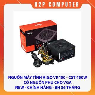 Nguồn máy tính aigo vk450 công suất 450w - có nguồn phụ cho vga - new chính hãng - bh 36 tháng