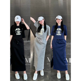 SÉT VÁY THỜI TRANG CAO CẤP CHẤT BORIP DÀY IN HÌNH CROTOP MIX CHÂN VÁY XẺ TÀ NHẸ NHÀNG MAXI QUA GỐI 3 MÀU