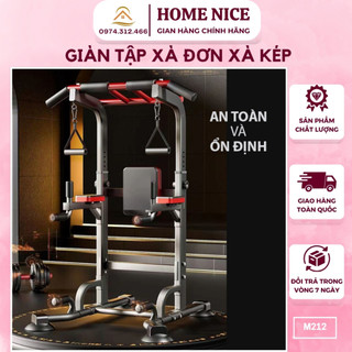 Giàn tập xà đơn đa năng giàn tập tích hợp xà kép, giàn tập thể hình kết hợp nhiều bài tập hàng nhập khẩu cao cấp m212