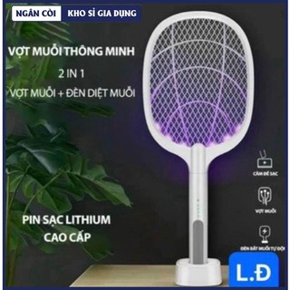 Vợt muỗi 3in1 kiêm đèn bắt muỗi, đèn ngủ tự động pin sạc cao cấp 1200mah an toàn khi sử dụng
