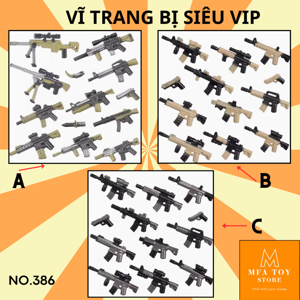 Đồ chơi lắp ráp swat army, mô hình đồ chơi - Vĩ trang bị đặc biệt No.386