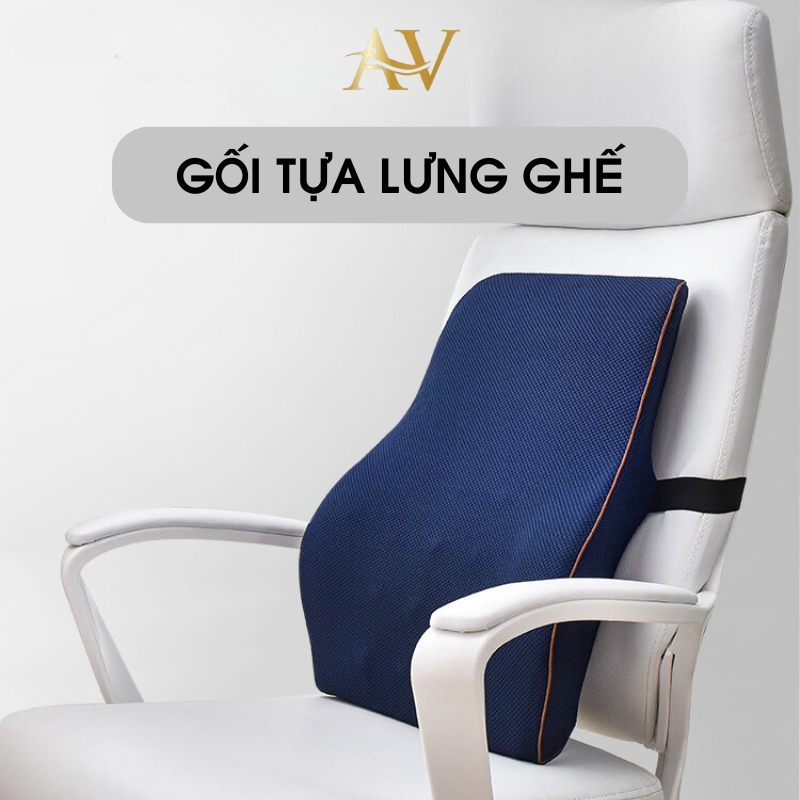 Gối tựa lưng gối kê lưng văn phòng dùng tựa lưng ghế, đệm lưng giúp đỡ đau mỏi chất liệu cao su non 