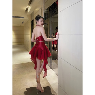 Đầm Cổ Yếm Cut-Out Xếp Bèo Tua Rua - D0849 TH