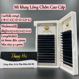 Mi Lông Chồn Cao Cấp dày 0.07-congJ-B-C-CC-D-U-LD-Li_dài 8mm đến 15mm dụng cụ nối mi_THÚY HÀ