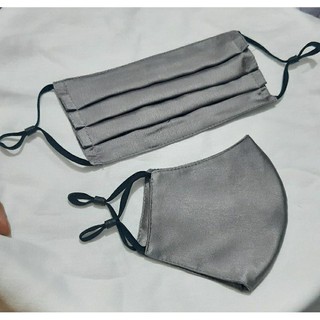 Sét khẩu trang lụa satin