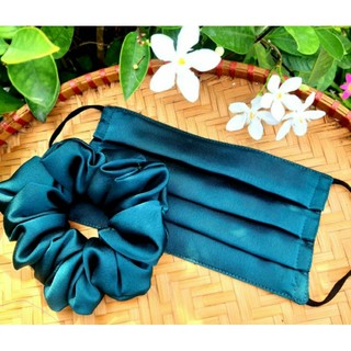 Sét khẩu trang lụa satin