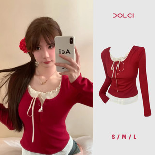 Áo coquette brandy style áo nơ Áo thun nữ dài tay cổ tròn thời trang Hàn ôm gọn cơ thể tôn dáng hot trend mùa hè 2024