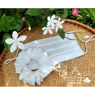 Sét khẩu trang lụa satin