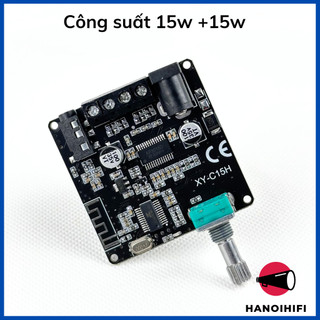 Mạch khuếch đại âm thanh bluetooth XY-C15H 2x15W Class D, triết áp vô cực 360 độ
