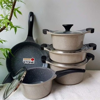 Nồi và chảo vân đá Lock&Lock dòng Stone 7 lớp p3hstore