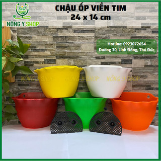 Chậu ốp tường bèo 24-14, chậu treo tường, chậu gắn tường, chậu treo ban công, chậu cây, chậu hoa, chậu kiểng