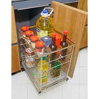 Kệ đựng gia vị lắp tủ bếp inox 304 nan dẹt MIX OVAL cao cấp nhập khẩu GROB 2025