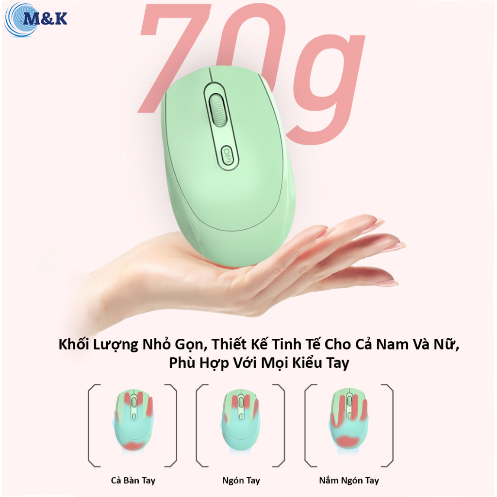 Chuột không dây Sạc Pin, Chống Ồn Siêu Nhạy Chỉnh DPI Phù Hợp Cho Máy Tính, Laptop, Tivi– BH 6 tháng | BigBuy360 - bigbuy360.vn