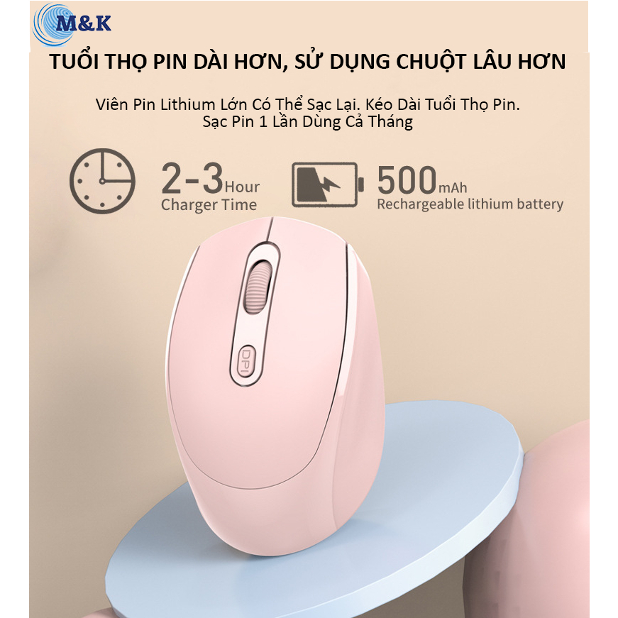 Chuột không dây Sạc Pin, Chống Ồn Siêu Nhạy Chỉnh DPI Phù Hợp Cho Máy Tính, Laptop, Tivi– BH 6 tháng | BigBuy360 - bigbuy360.vn