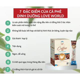 Cà phê giảm cân Love World - Giảm mỡ, an toàn