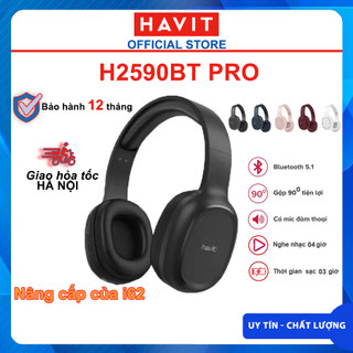 Tai nghe chụp tai không dây havit h2590bt pro bluetooth 5.1, nghe nhạc 4h - hàng chính hãng