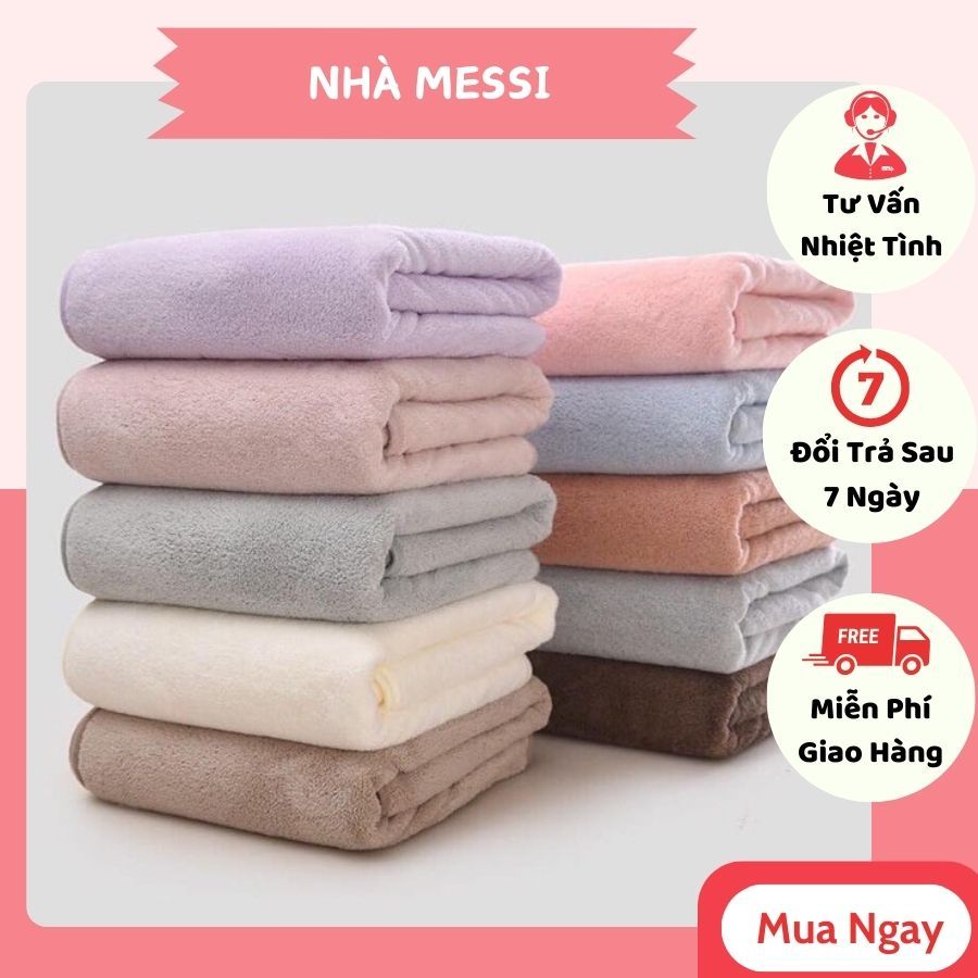 🔥BÁN LẺ GIÁ SỈ🔥 Khăn tắm xuất Hàn Quốc cao cấp, size lớn 70x140cm - Siêu mềm mịn, siêu bền