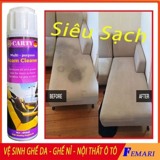 ( Đánh Là Sạch ) Chai Xịt Vệ Sinh Ghế Sofa da,Ghế Nỉ - Vệ Sinh Ô Tô Foam Cleaner FEMARI
