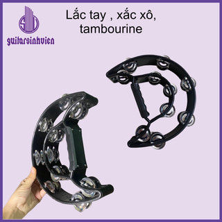 Lục lạc cầm tay 22cm - Trống tambourine - trống lắc tay nhựa tốt