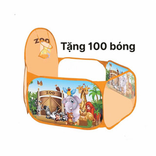 Nhà banh- lều bóng tặng 100 bóng cho bé vui chơi