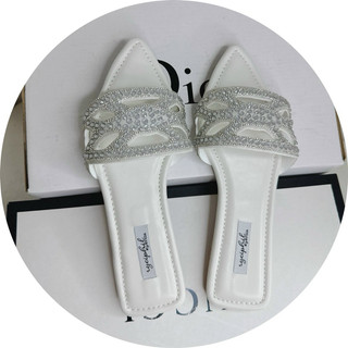 Dép Nữ Đính đá Nhọn 25419681058 - ÂN HOA SHOES SHOP