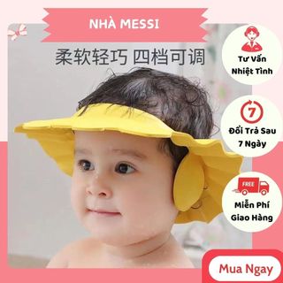 Mũ gội đầu chắn nước, Nón tắm có vành che tai cho Bé Trai, Bé Gái