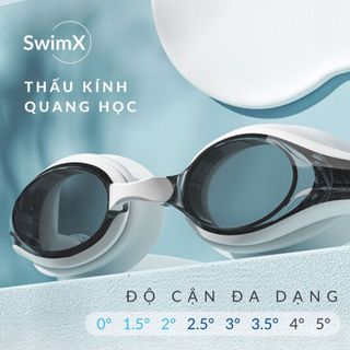 [Có cận lệch] Kính bơi cận SwimX cao cấp, phù hợp cho người lớn, trẻ em chính hãng Yuke