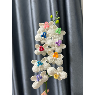 Kẹp tóc hoa lan cao cấp bằng len đính nhuỵ ngọc trai hot trend