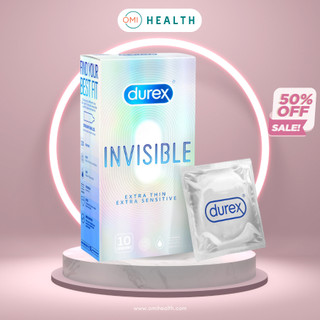 Bao cao su Durex INVISIBLE bôi trơn siêu mỏng, ôm sát, hộp 10 bao chính hãng  - Health