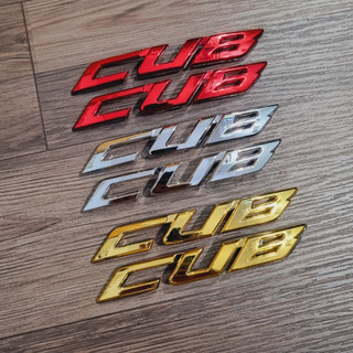 Tem logo CUB dán dàn áo cốp yên dán các dòng honda cup chất liệu nhựa cứng mạ crom