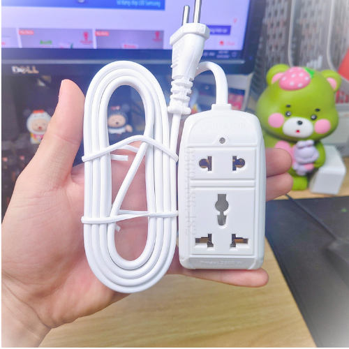 Ổ cắm VINAKIP 2 ngả liền dây S11-2 mét cao cấp