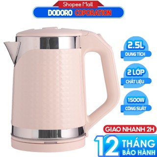  Ấm đun siêu tốc Bình đun nước siêu tốc 2.5L DODORO D250 - Bảo Hành 1 Năm 