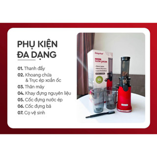 Máy Ép Chậm Mini 3S Lazychef Máy Ép Trái Cây, Máy Làm Kem Hoa Quả, Tháo Lắp 3s, Ép Kiệt Bã, Giữ Trọn Dưỡng Chất