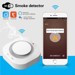 Báo khói không dây qua WIFI với Smart Life 90dB nhiều ứng dụng smart home