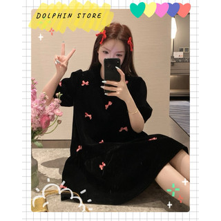 [DOLPHIN BIGSIZE] - Đầm babydoll bigsize - Đầm đen bigsize