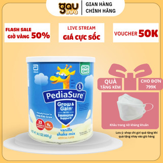 Sữa bột Pediasure Vanilla Grow&Gain 400g Mỹ bổ sung dinh dưỡng cho bé từ 1 tuổi Gauinfa