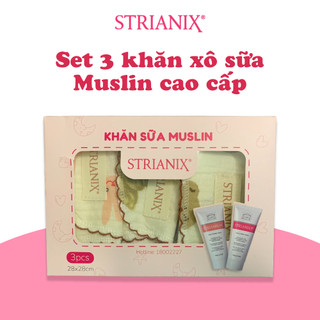 Set 3 khăn xô sữa muslin cao cấp