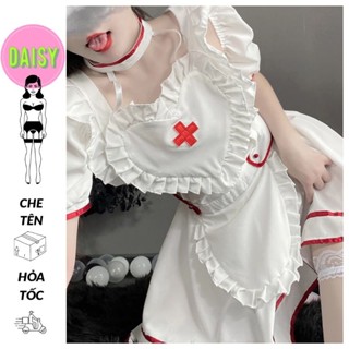 Cosplay nàng y tá cao cấp cách điệu cutout trái tim gợi cảm - váy ngủ hóa trang nữ điều dưỡng bác sĩ bệnh viện sexy