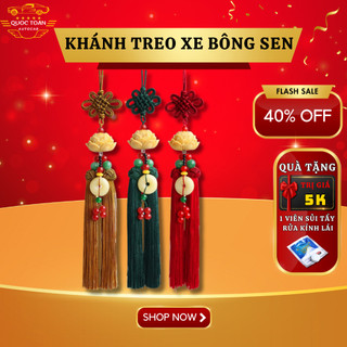 Khánh treo xe ô tô hình hoa sen, dây hoa sen treo xe ô tô phong thủy