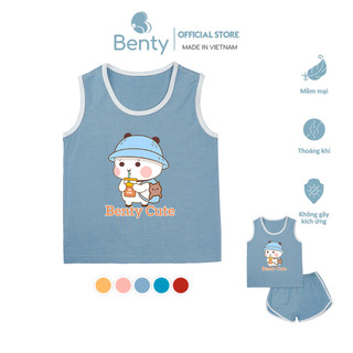 Ba lỗ in hình gấu cute BENTY BT071 thoáng mát, ba lỗ hè thoải mái cho bé vận động