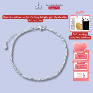 Lắc tay bạc nữ Tyche Blink dây xù bắt sáng lấp lánh,vòng tay sang trọng thanh lịch phù hợp đeo đi học,đi làm,quà tặng