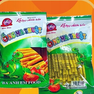 Bim bim snack ống ma thuật ba anh em food đồ ăn vặt cổng trường giòn ngon