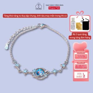 Lắc tay bạc nữ Tyche Moon over size kiểu dáng Hàn Quốc phong cách trẻ trung phù hợp đeo đi học, đi chơi TYCHE JEWELRY