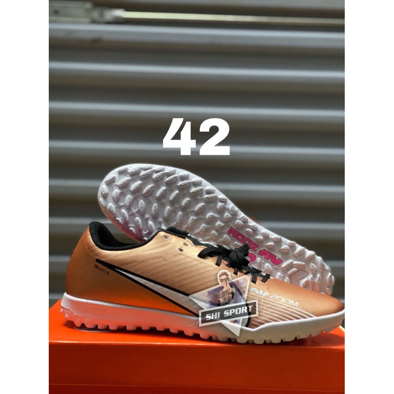 Giày bóng đá vapor 15 academy mbappe nâu đồng world cup đinh tf sân cỏ nhân tạo