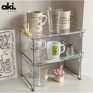 Kệ sách trong suốt đa năng chất liệu nhựa cứng decor góc học tập, làm việc có thể gấp lại tiện lợi (gồm 1 kệ - 1 tầng )