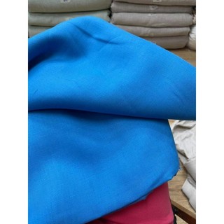 Vải Linen tưng Premium Pure Linen Màu sắc Hồng Hoa Giấy, Xanh Ngọc Biển Tuyệt Đẹp