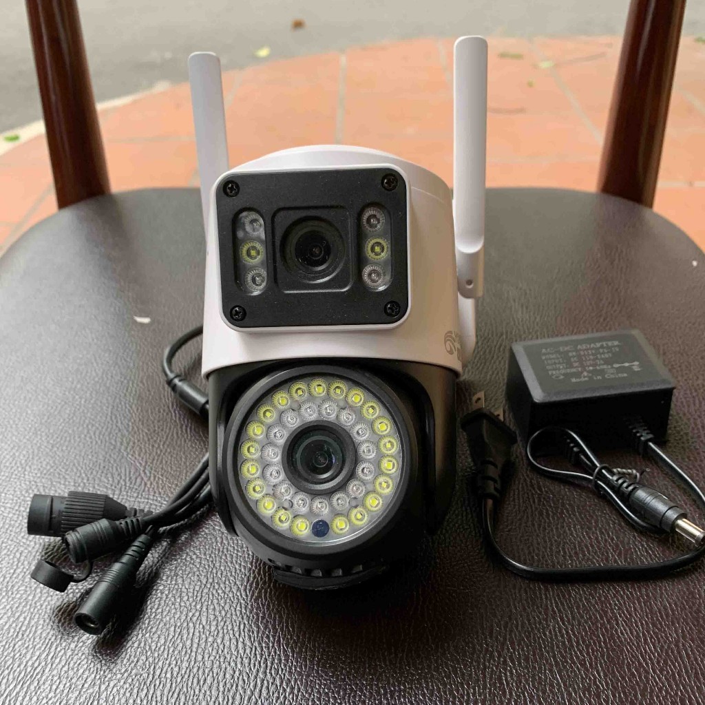 Camera YooSee ngoài trời 2 mắt - 2 màn hình siêu nét - Ban đêm có màu - Xoay 360 - Đàm thoại 2 chiều | BigBuy360 - bigbuy360.vn