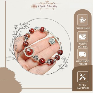 Vòng Tay Túi Tiền Tóc Đỏ Bọc Bạc Mix Charm Phước Tâm An, Vòng Phong Thủy, Mang Năng Lượng Tích Cực, May Mắn, Tài Lộc